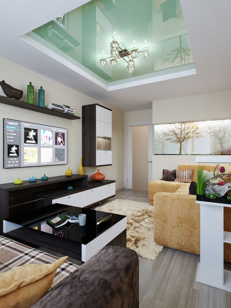 Design of apartments in the modern style of the novelty of the living room