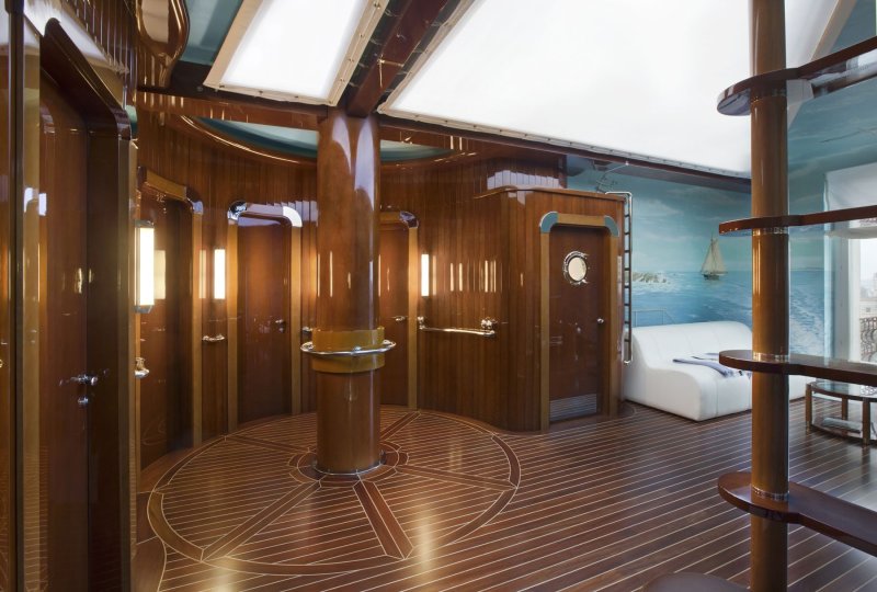 Yacht interior in the apartment