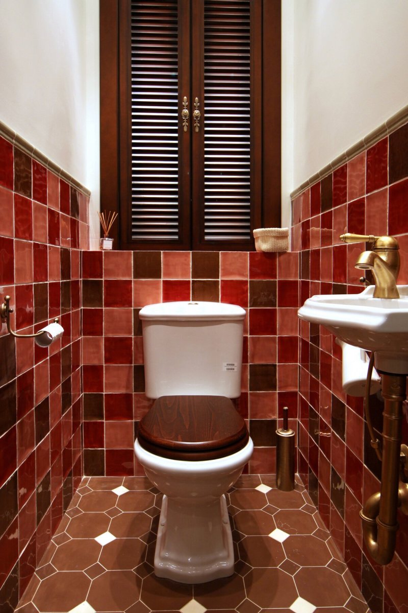 Tile toilet decoration