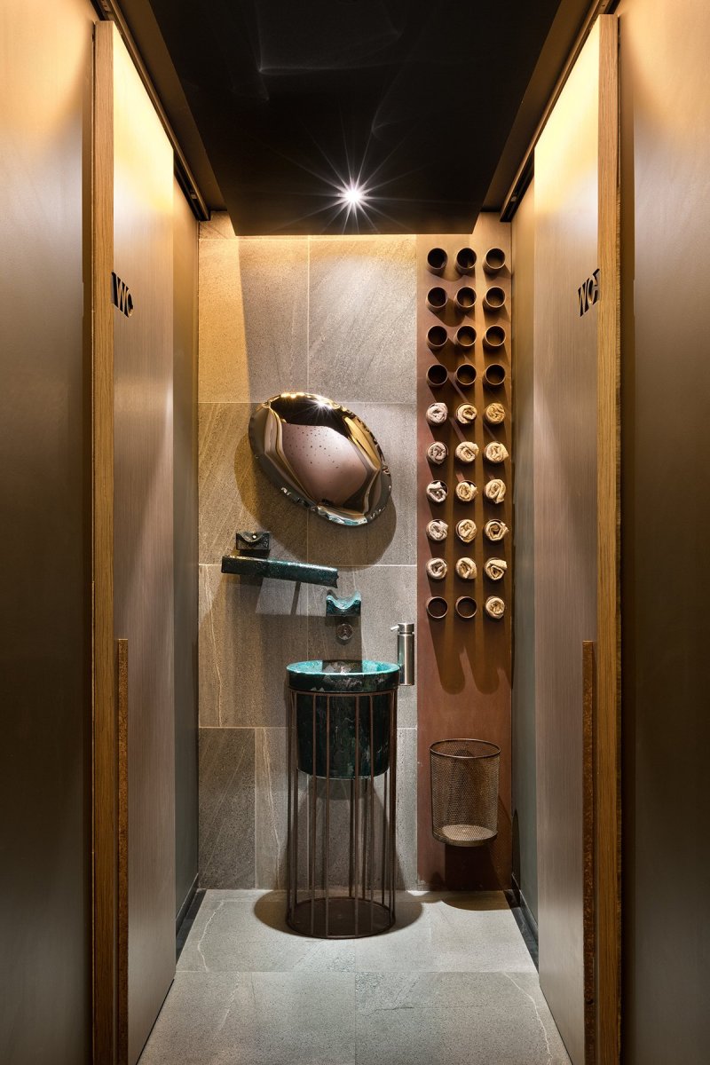 Toilet in the restaurant design