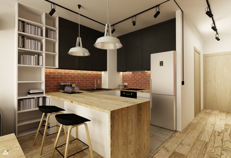 Kitchen studio in the style of loft