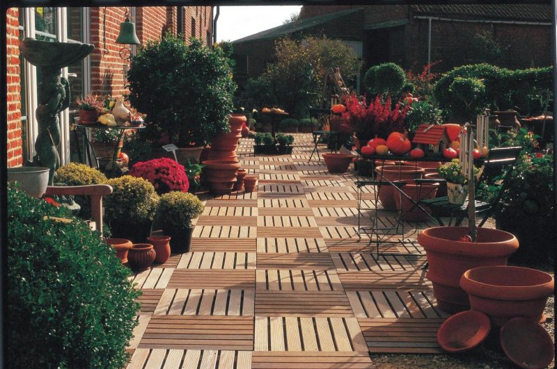 Garden path from a terrace board