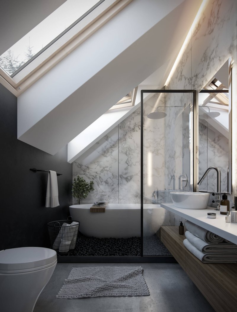 Bathroom in the attic