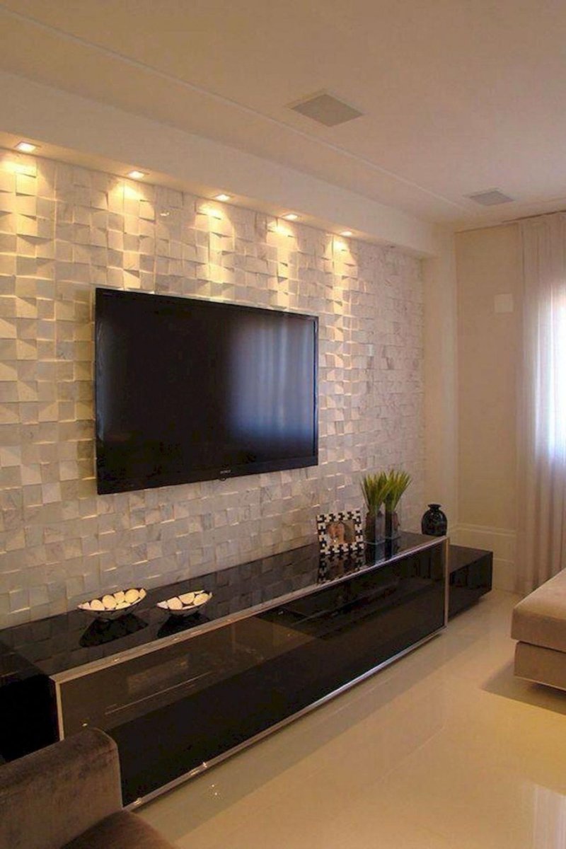 Wall behind the TV design