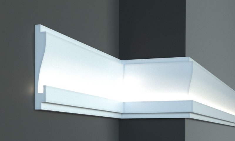 Ceiling baseboard with backlight