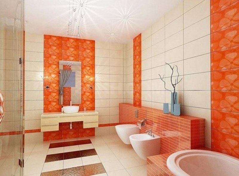 Orange bathroom