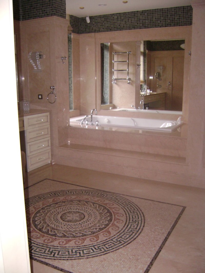 Floor in the bathroom