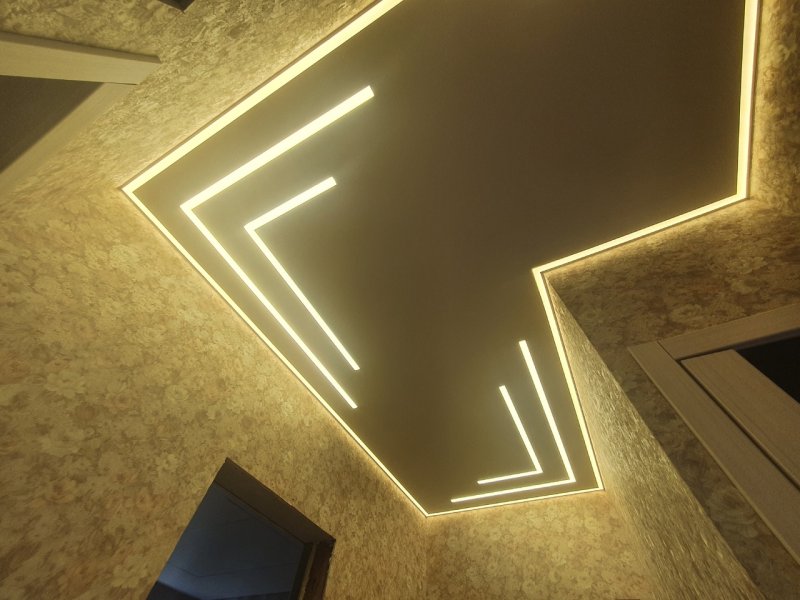 Shadow profile with backlight for suspended ceilings