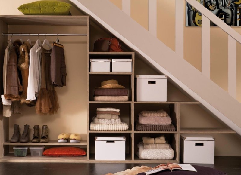 Wardrobe under the stairs