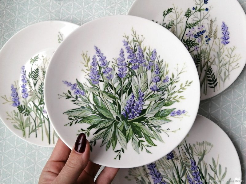 Lavender dishes decor Provence Internet