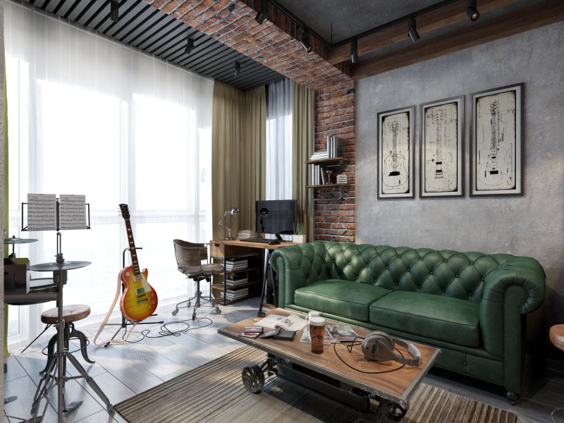 Loft style studio design