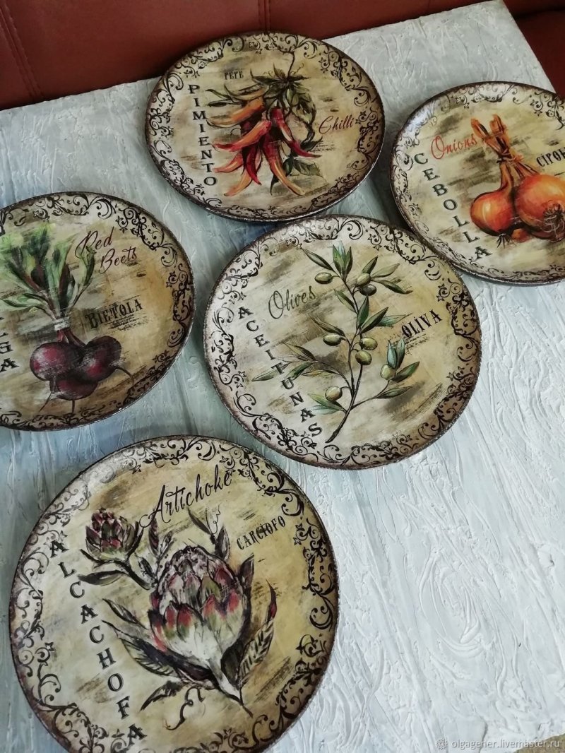 Country style plates