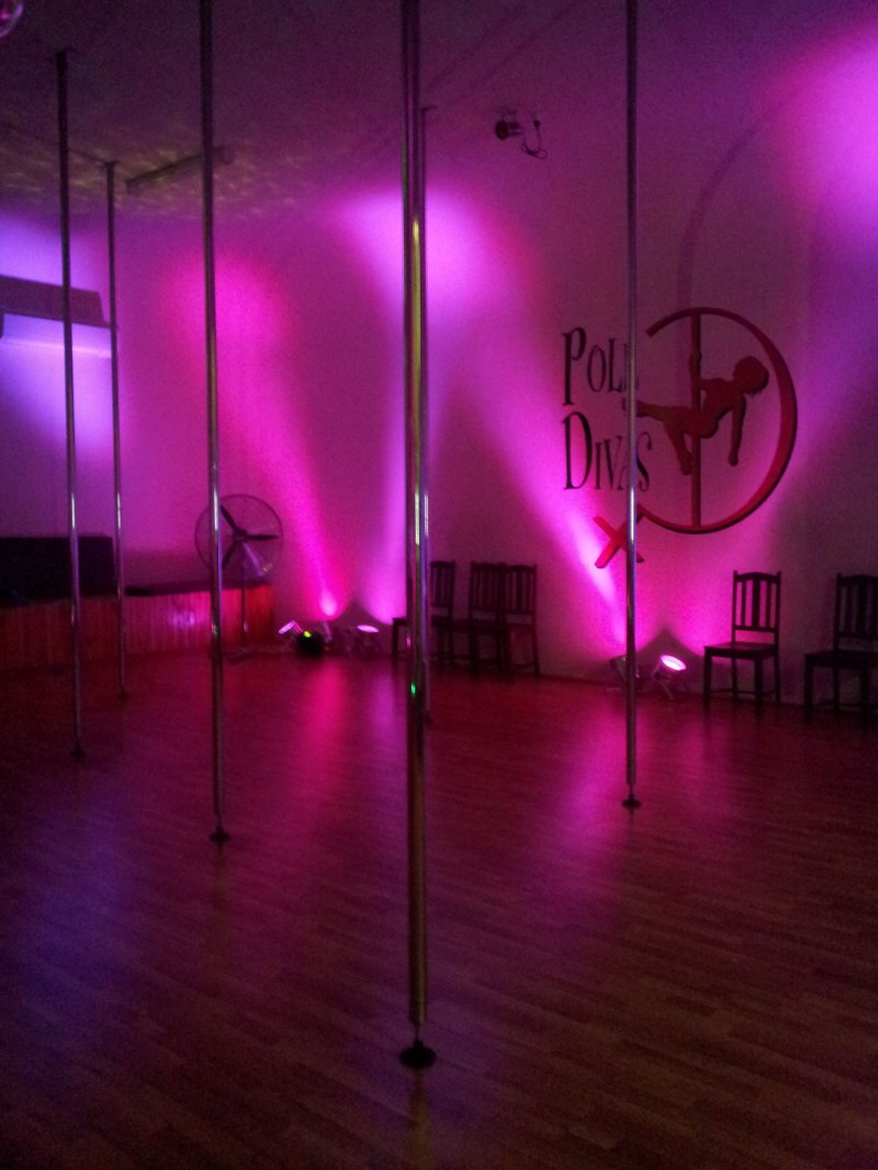 The interior of the dance studio