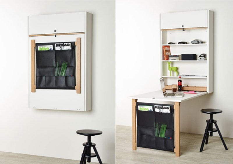 Wall cabinet with a folding table "Nota Bureau"