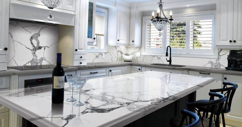 Marble -style kitchen