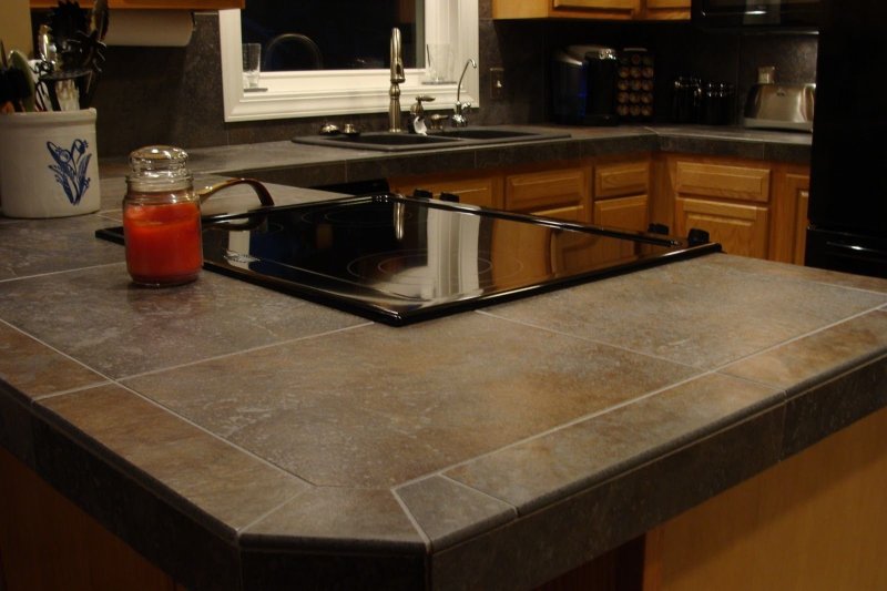 Tile countertop