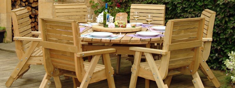 Wooden garden furniture