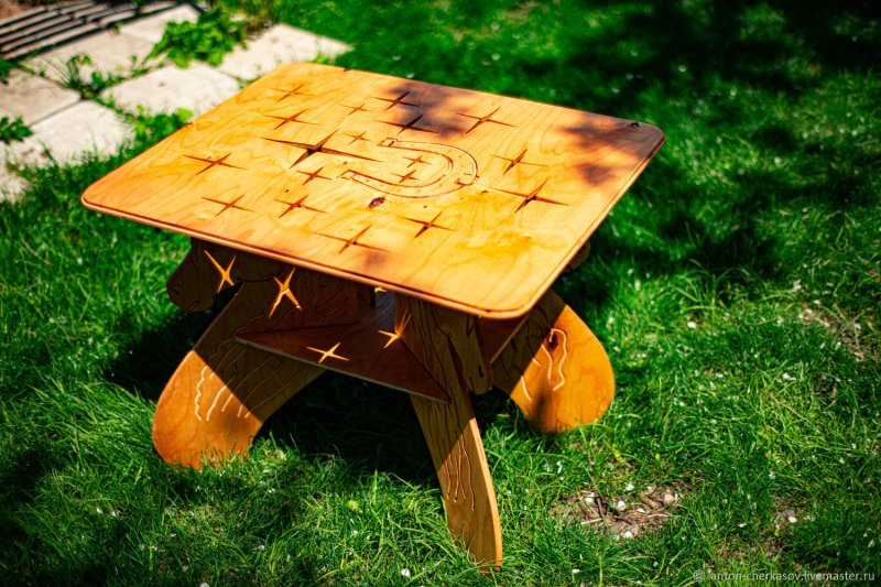 Wood stool