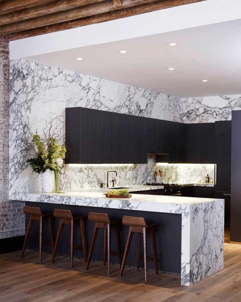 Marble -style kitchen