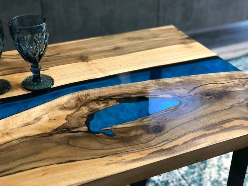 Coffee table river epoxy