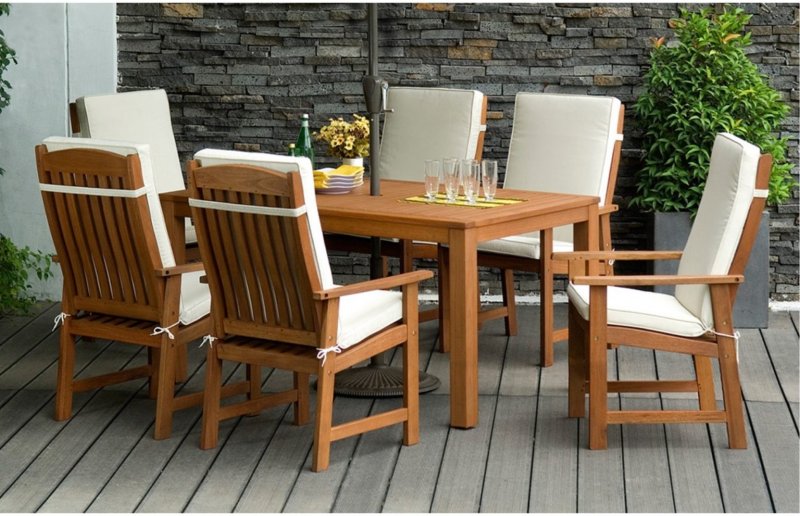 Wooden garden furniture