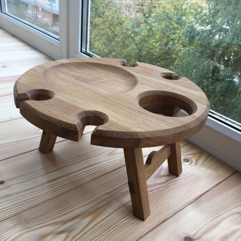 Wine tables made of wood