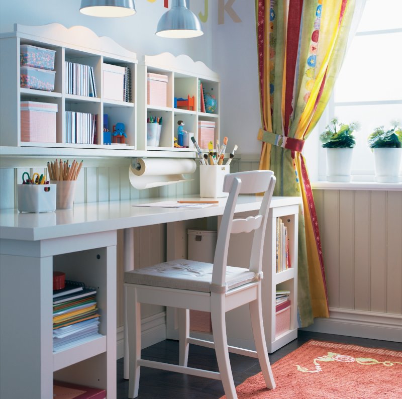 Table by the window in the nursery