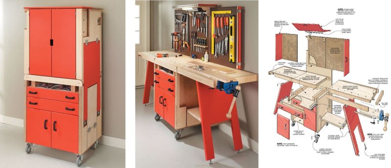 Wood Garage workbench