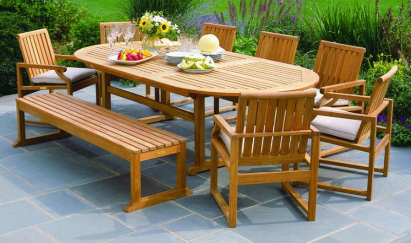 Wooden garden furniture