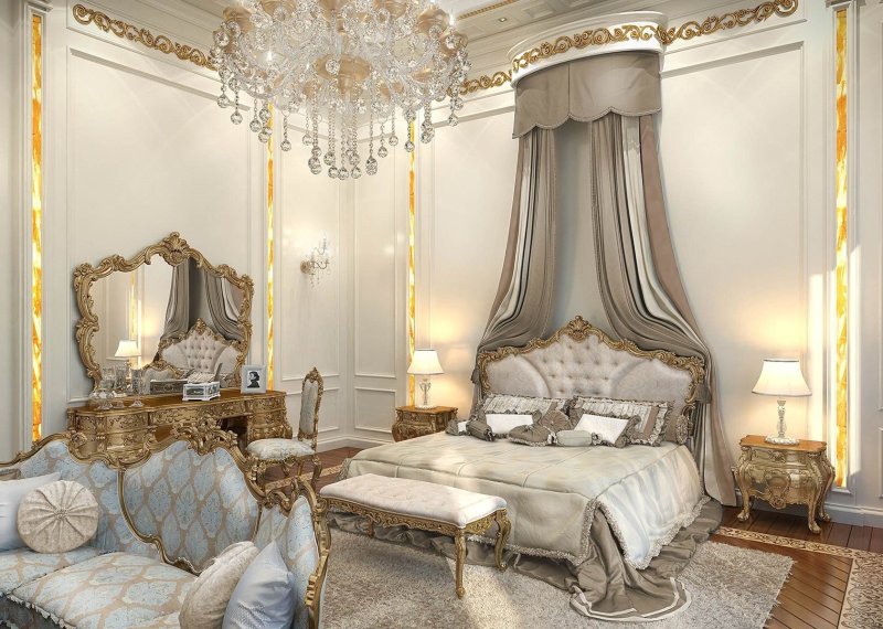 Royal bedroom style Rococo