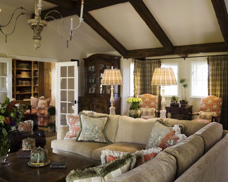 Country style in the interior of a country house