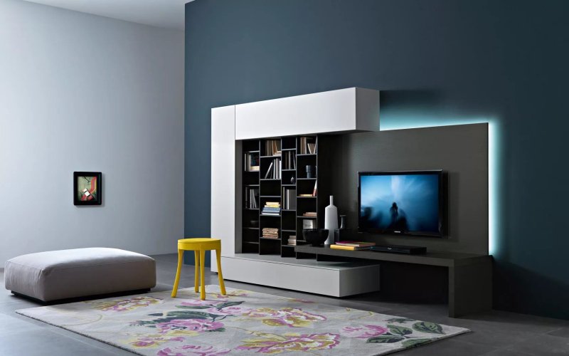 Wall for TV in a modern style