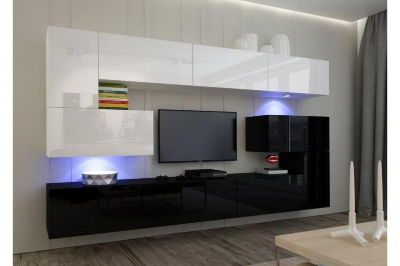 Living room wall in a modern style