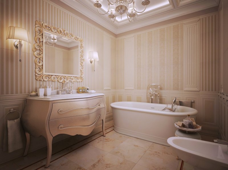 Classic bathroom interior