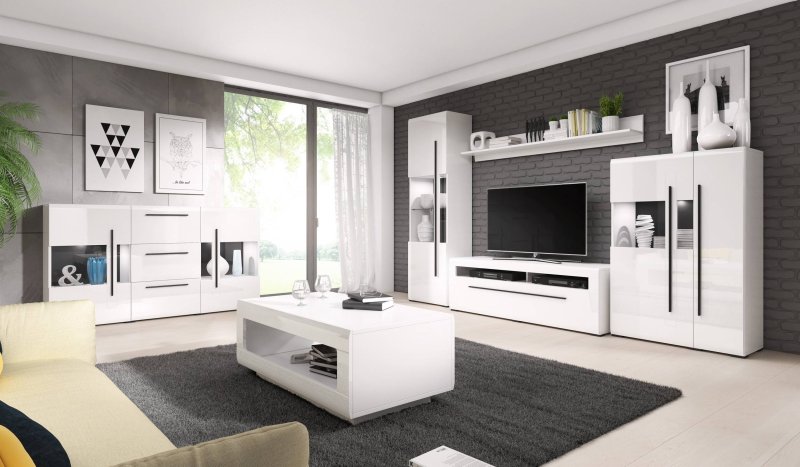 White living room