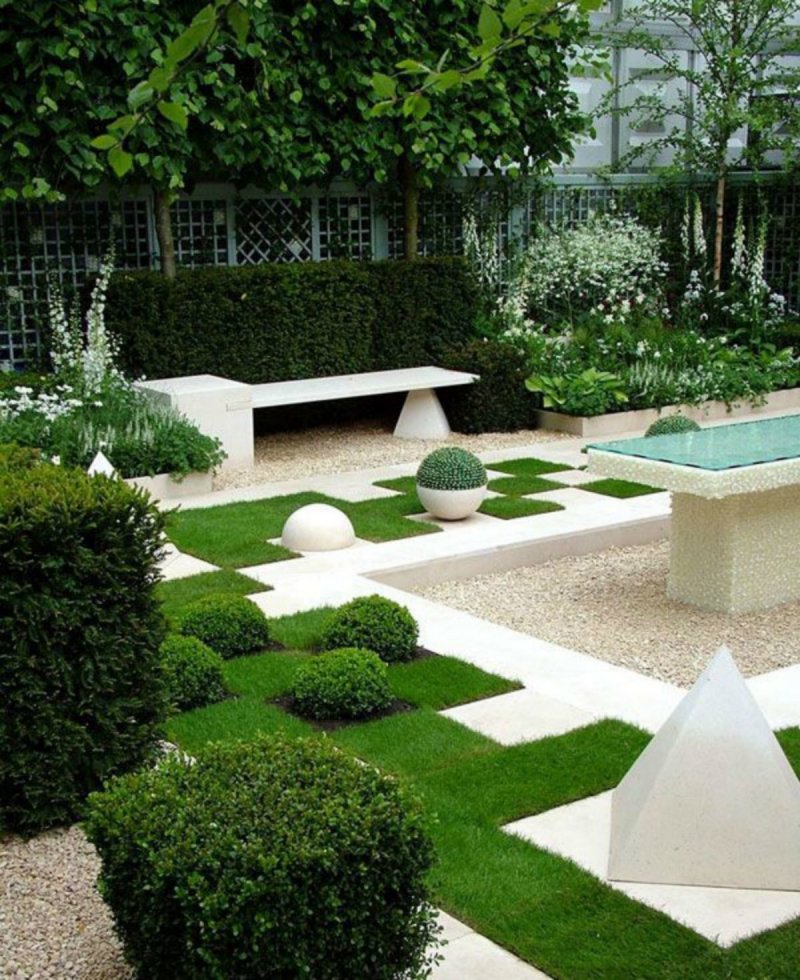 Landscaping in modern style