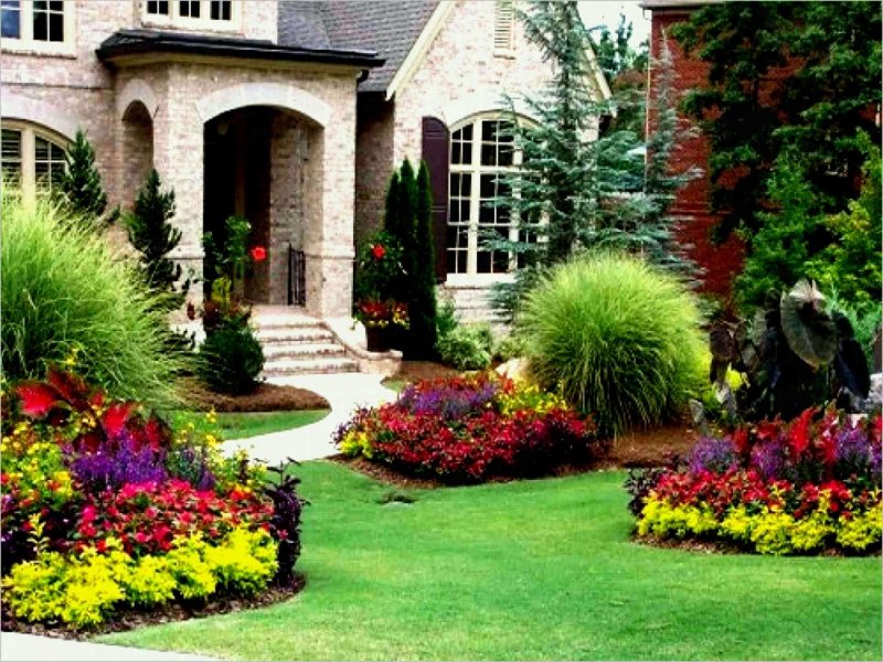 Landscape design in front of the house