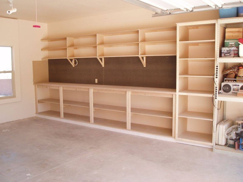 Shelves in the garage