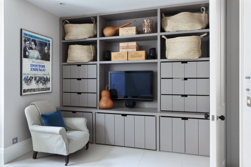 Shelving in the bedroom