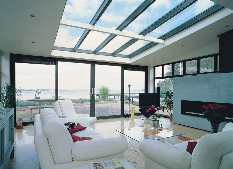 House with glass roof