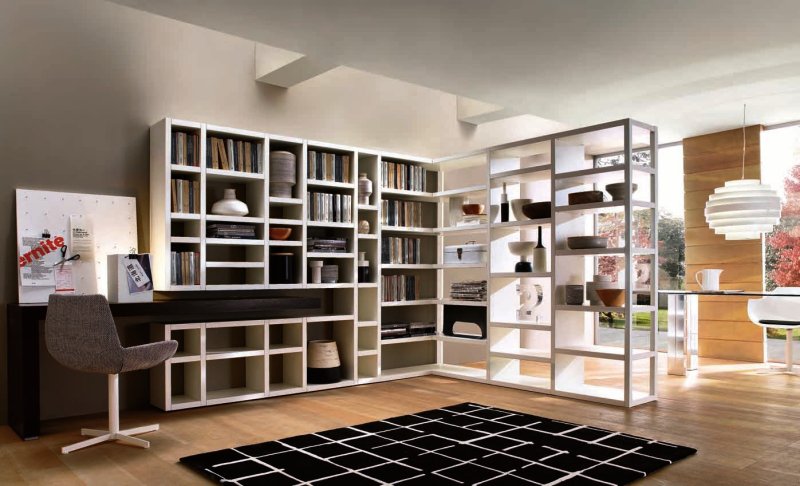 Shelving in the interior