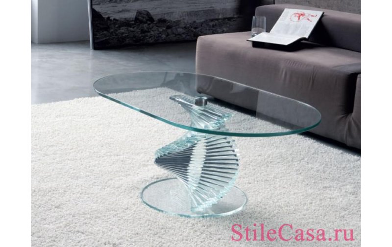 Glass coffee table