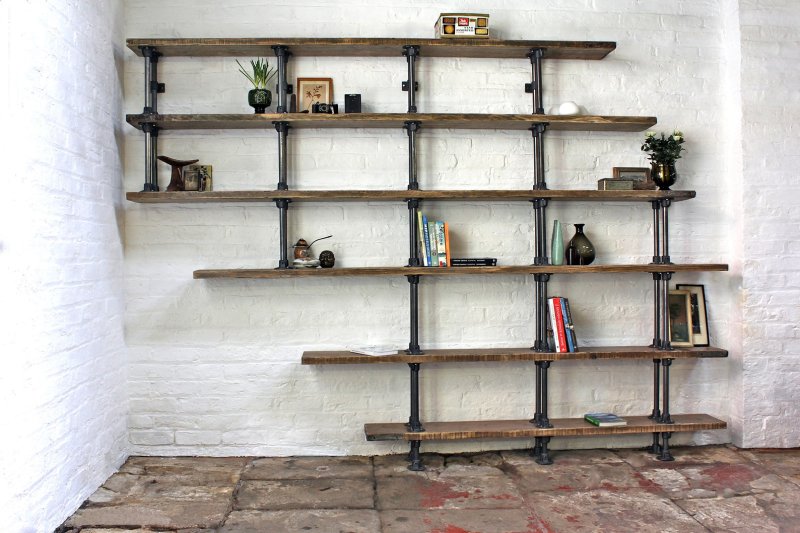 Book shelf in the style of loft