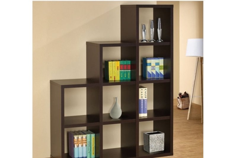 Rack with open shelves