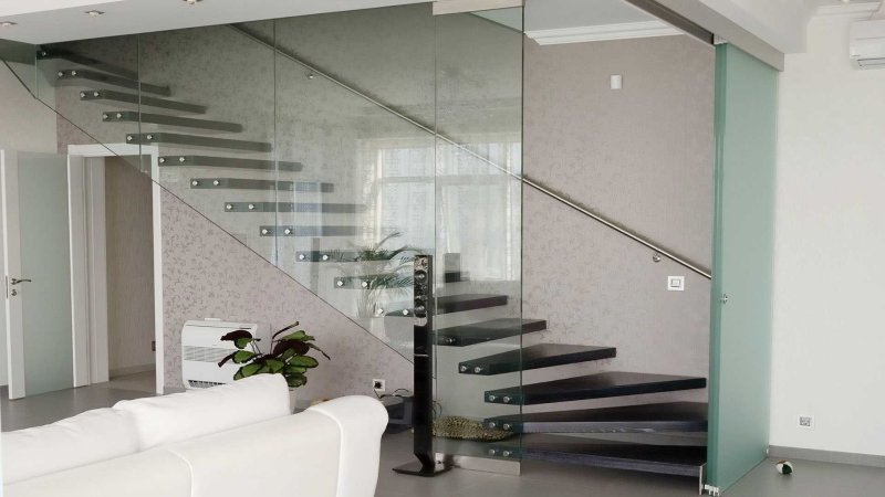 Glass staircase