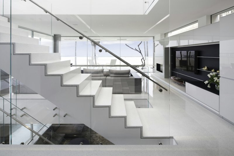 The modern design of the stairs