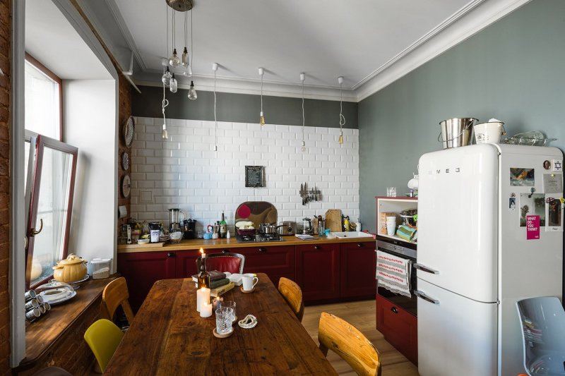 Retro grunge style kitchen