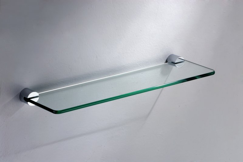 Glass shelf curved