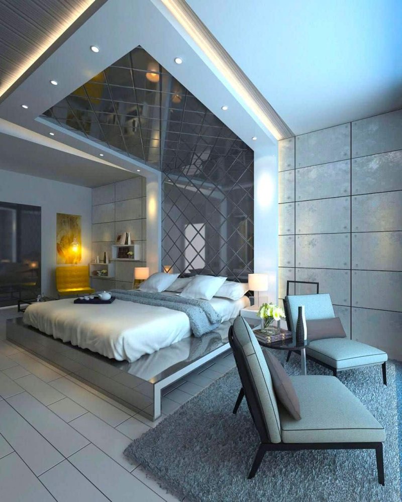 Beautiful bedroom in a modern style