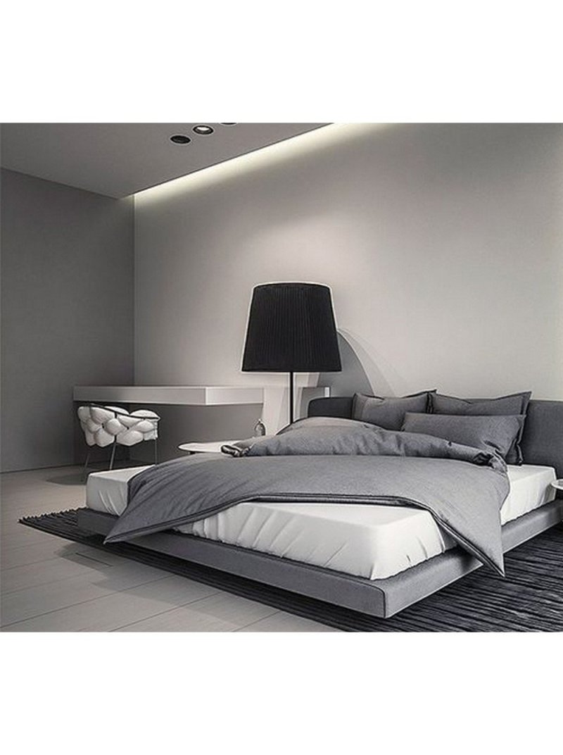 The bedroom is modern design